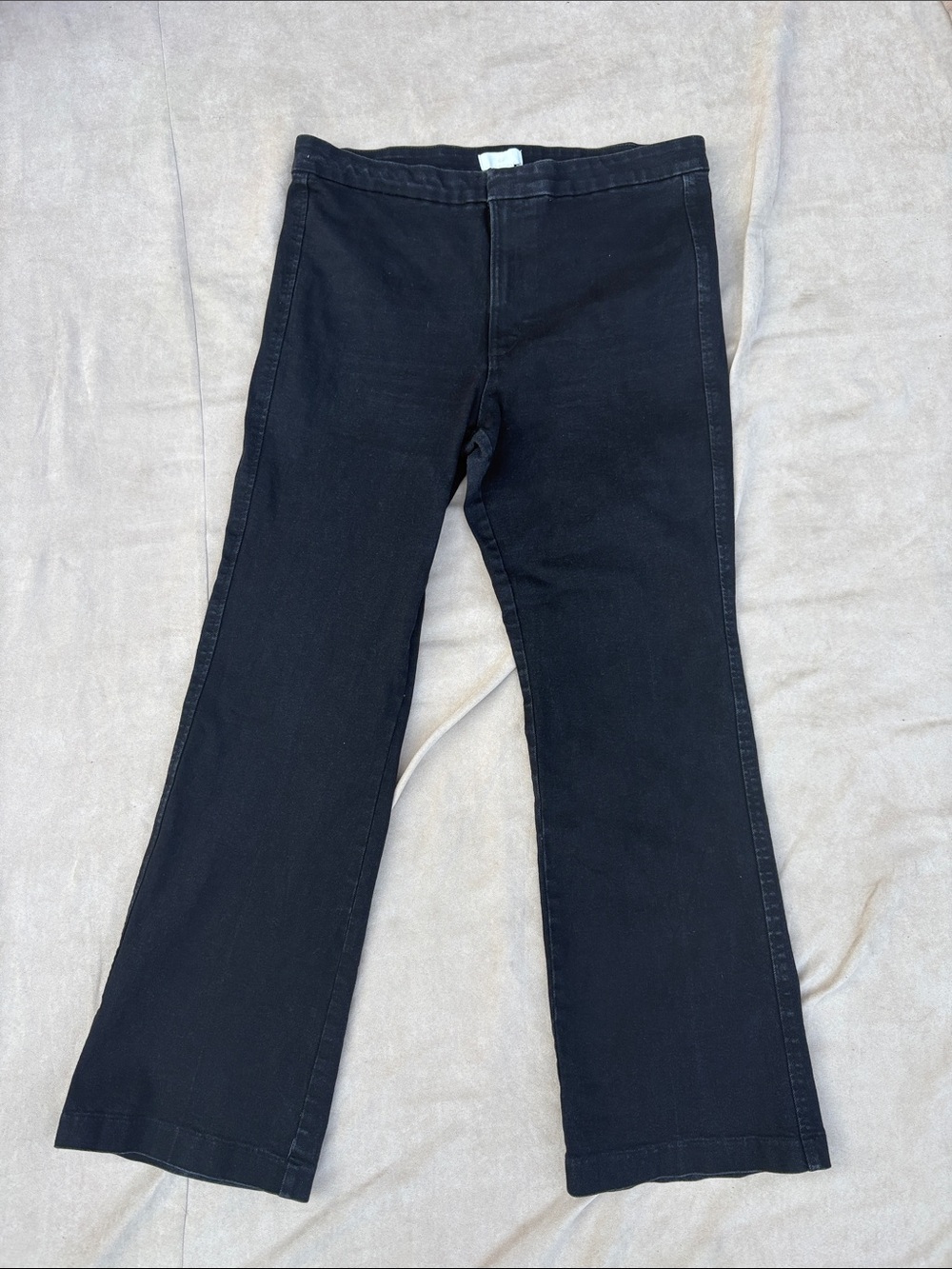 STRERETCH 🖤🖤H&M Classic Loose Fit Black Women's Stretch Flare Jeans - 16